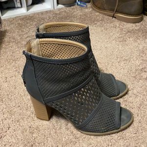 Grey ankle booties